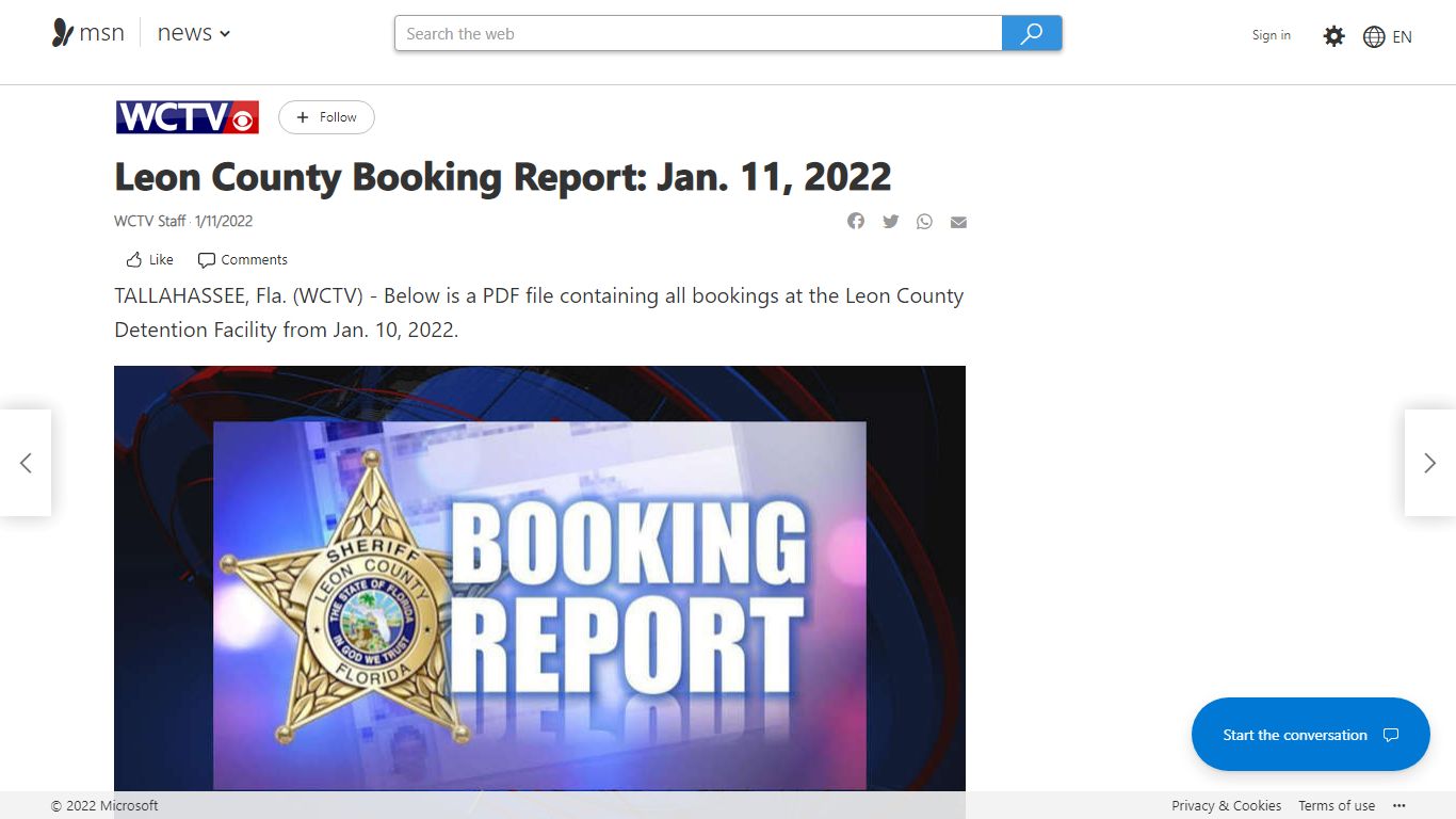 Leon County Booking Report: Jan. 11, 2022 - MSN